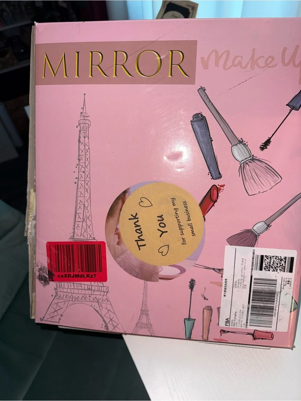 Gold Arch LED Vanity Mirror with Touch Light